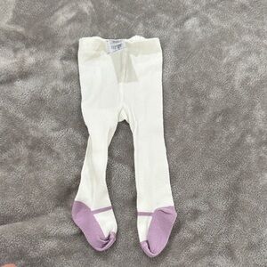 Carter's Cream and Purple Kids Tights